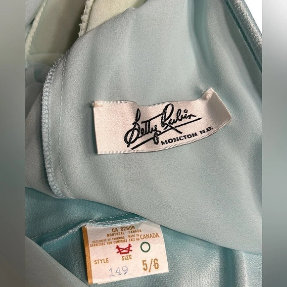 BETTY RUBIN 🇨🇦 sheer maxi dress sateen,pleated,evening,glam,feminine,romantic EC - Picture 13 of 14